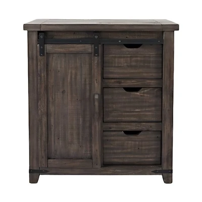 Madison County 32'' Barn Door Accent Cabinet - Vintage Brown