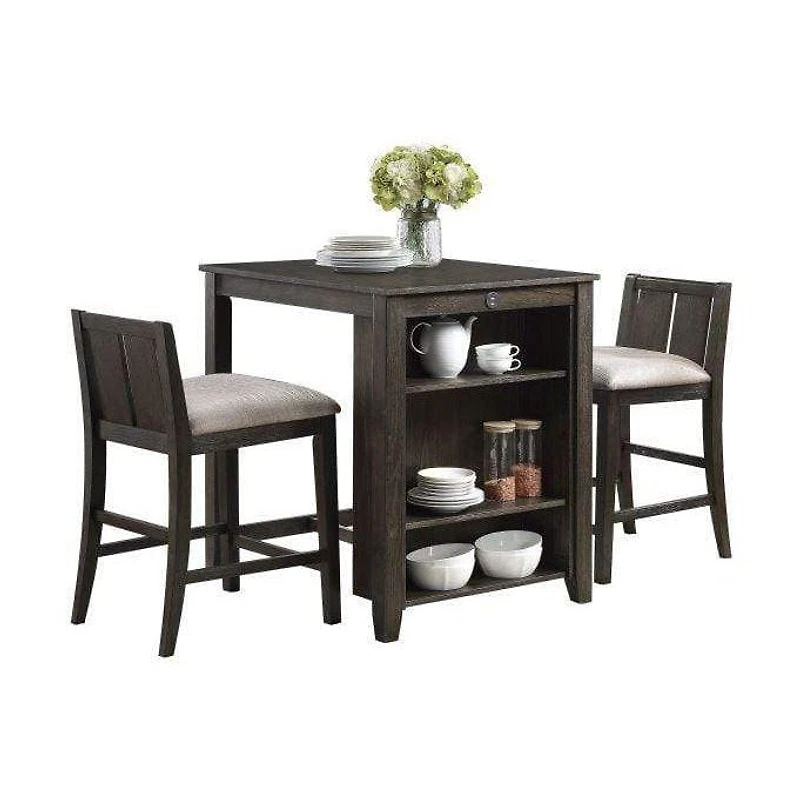Sonoma - Brown 3-Piece Pack Counter Height Set
