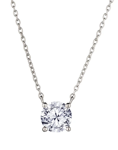 1.25 Carat of Lab Grown Diamond Pendant, Sterling Silver.....................NOW