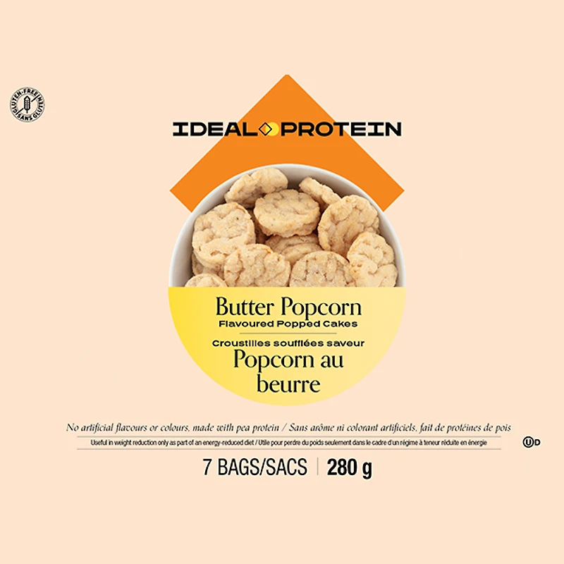 BUTTER POPCORN FLAVOURED POPPED CAKES