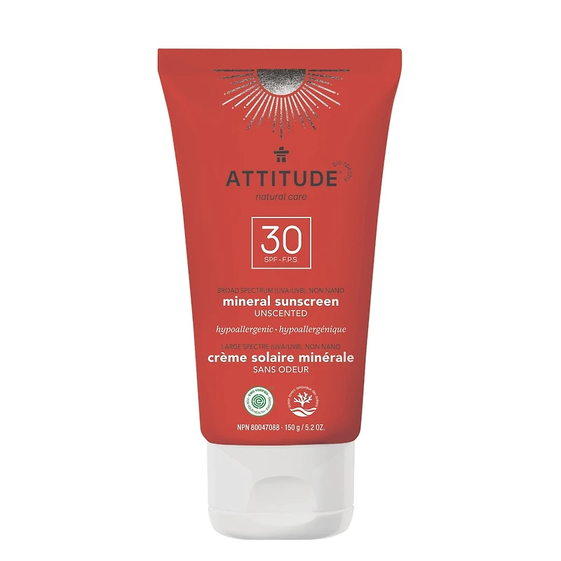 ATTITUDE MINERAL SUN CREAM ADULT MINERAL PERFUM FREE