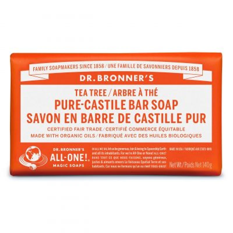 DR. BRONNER'S PURE-CASTILE BAR SOAP TEA TREE
