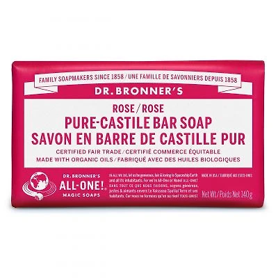 DR. BRONNER'S PURE-CASTILE BAR SOAP ROSE