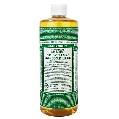 DR. BRONNER'S PURE-CASTILE LIQUID SOAP ALMOND 946ML