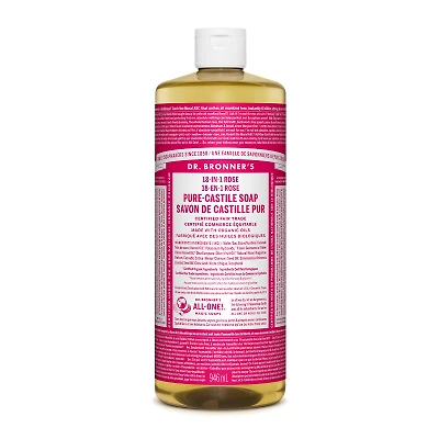 DR. BRONNER'S PURE-CASTILE LIQUID SOAP ROSE 946ML