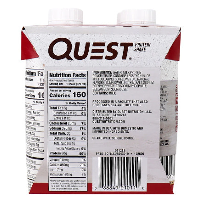 QUEST PROTEIN SHAKES CARAMEL 4 X 325 ML