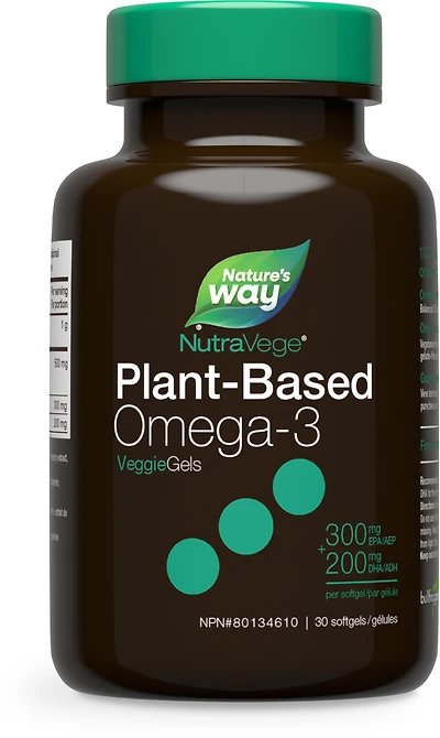 NutraVege Omega-3 Plant Liquid Gels, Fresh Mint