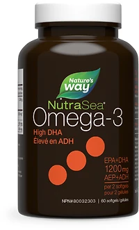 NutraSea Omega-3 DHA Liquid Gels, Fresh Mint