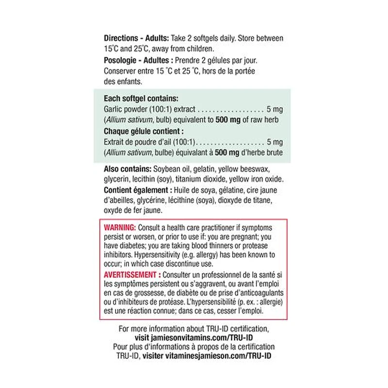 Odourless Garlic 500mg