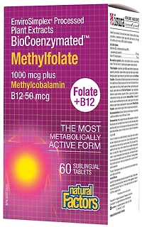 BioCoenzymated™ Methylfolate 1000 mcg Plus B12 50 mcg, BioCoenzymated