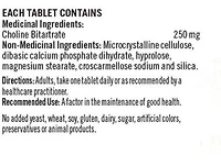 Choline Bitartrate 250mg