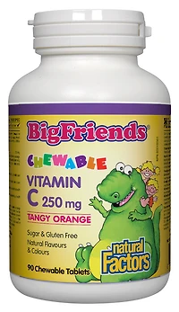 Chewable Vitamin C 250 mg, Tangy Orange, Big Friends®