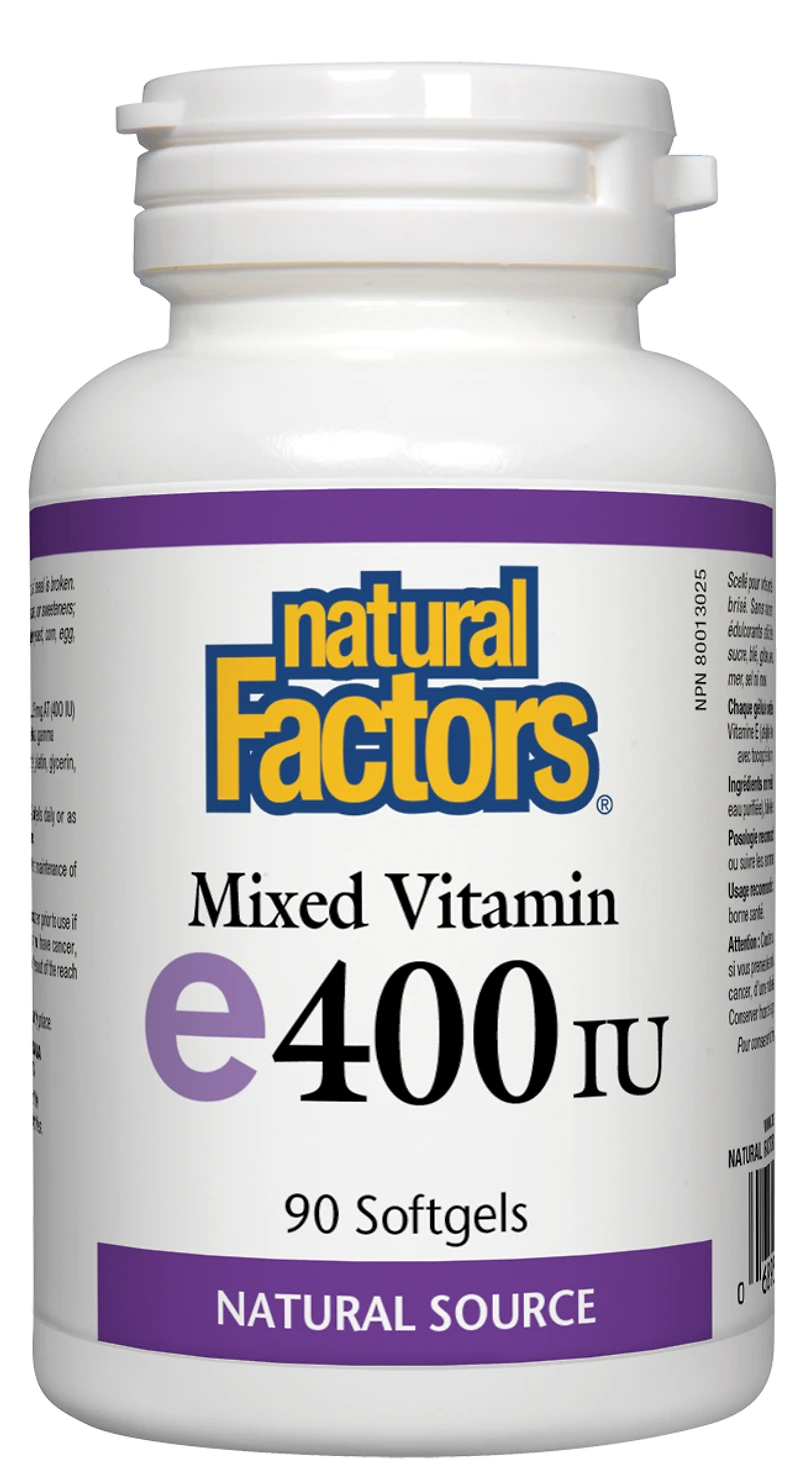 Mixed Vitamin E 400 IU, Natural Source