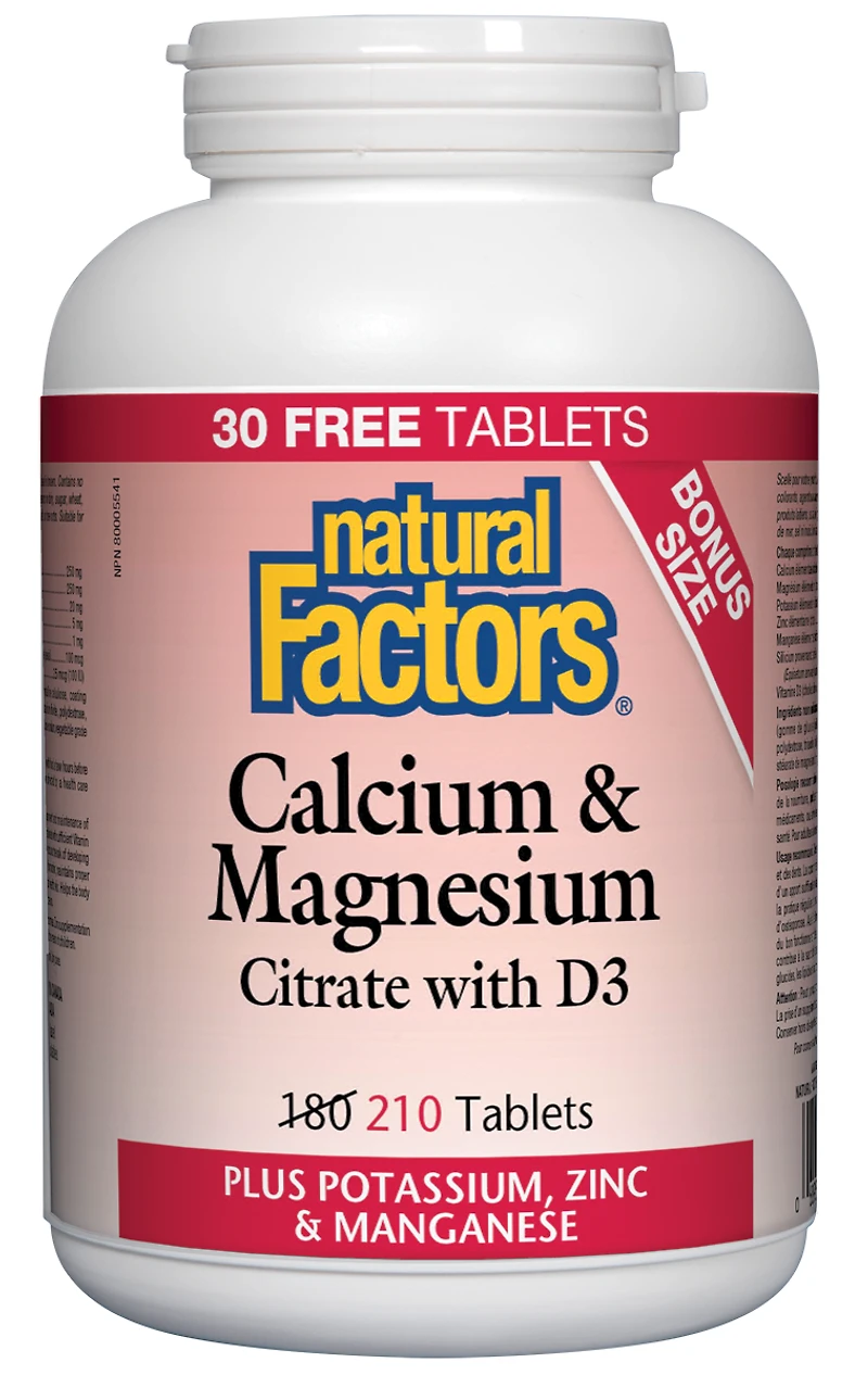 Calcium & Magnesium Citrate with D3 Plus Potassium, Zinc Manganese