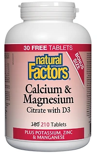 Calcium & Magnesium Citrate with D3 Plus Potassium, Zinc Manganese