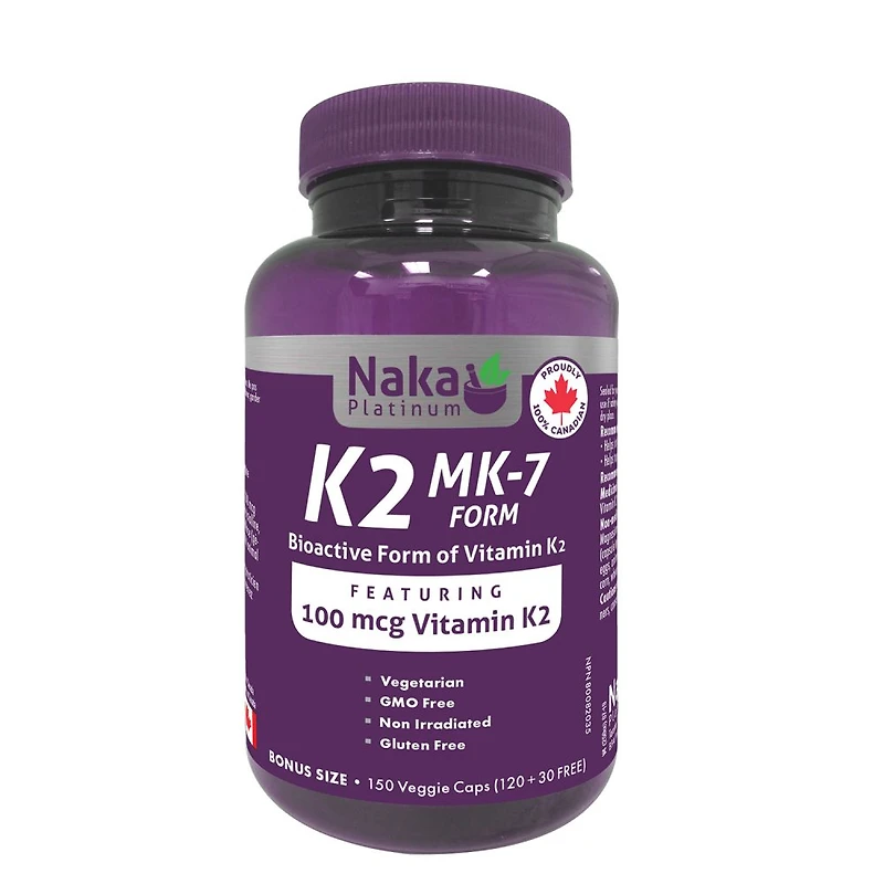 Vitamin K2 100mcg (MK-7 form)