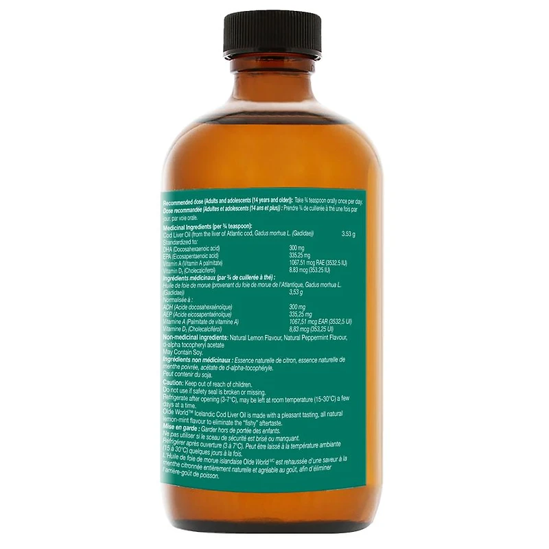 Olde World Icelandic Cod Liver Oil - Lemon-Mint