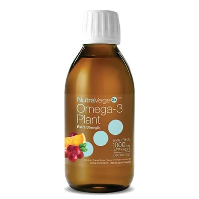 NutraVege Omega-3 Plant Extra Strength, Cranberry Orange