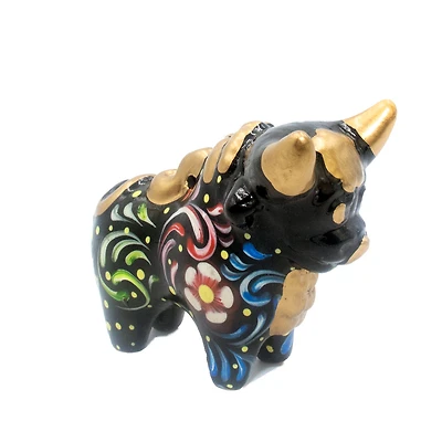 Ceramic Bull/ Hand Painted