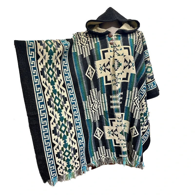 The Inca Poncho- Blue