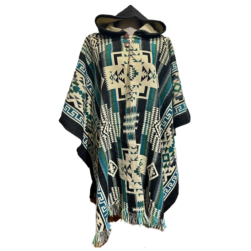 The Inca Poncho- Blue