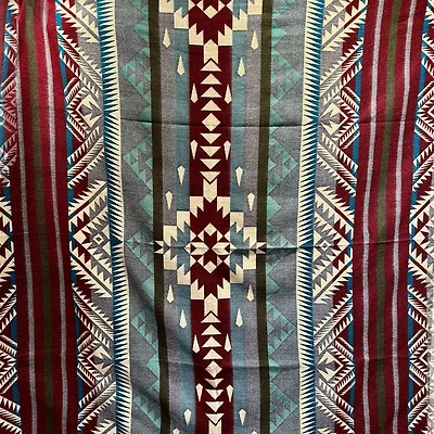 Alpaca Crafted Blanket- Geometric Turquoise