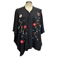 Embroidered Alpaca Poncho