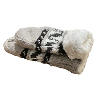 Llama Wool Grey Mittens