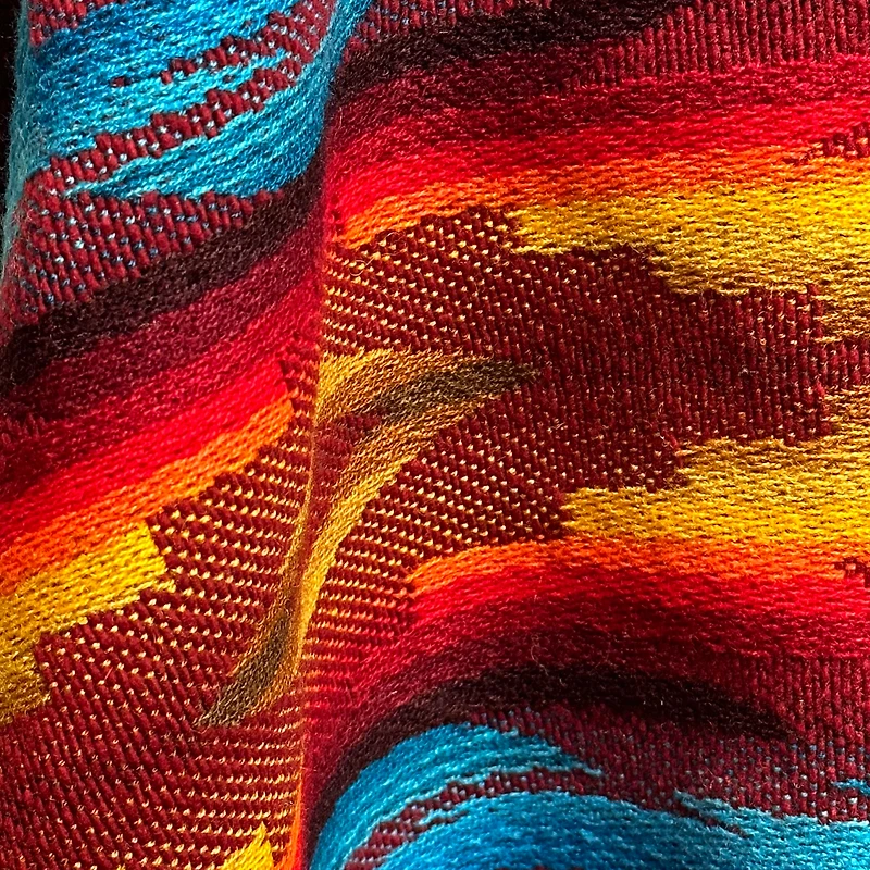 The Wool Poncho- Burgundy