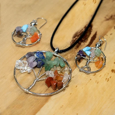Tree Of Life Gemstone- Jewellery Set