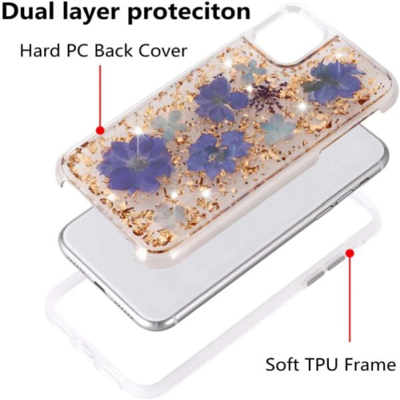 iPhone 11 Pro real flower Case