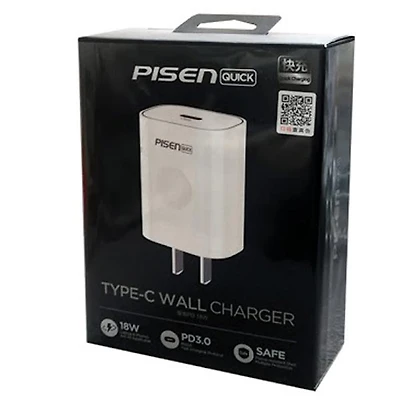 Pisen Type C Charger 20 WATT Retail Pack