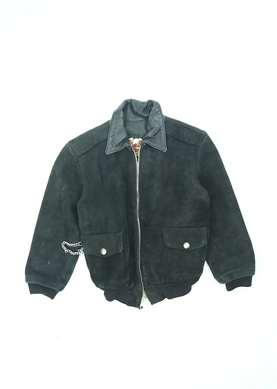 Kids Black Harley-Davidson Faux Leather Jacket Size 3T