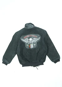 Kids Black Harley-Davidson Faux Leather Jacket Size 3T