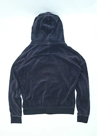 Women's Juicy Couture Y2K Navy Blue Velvet Hoodie Size Large