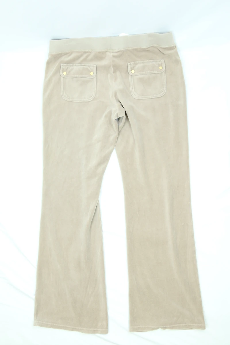 Women's Beige Juicy Couture Velour Pants Size XL