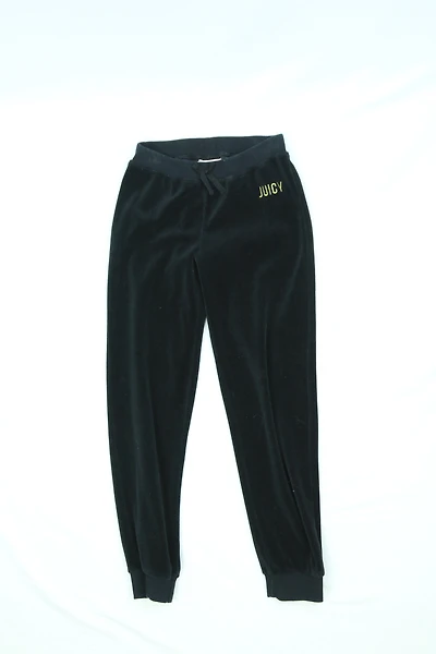 Women's Black Juicy Couture Velour Track Pants Size 24"