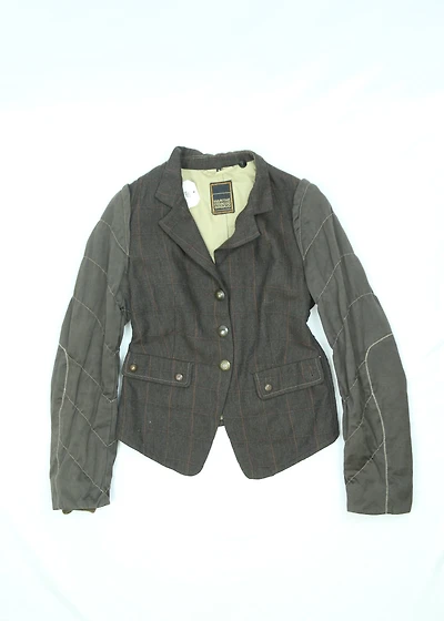 Women's Vintage Marithe Francois Girbaud Plaid Cotton Blazer Size Medium