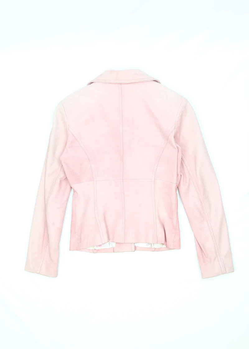 Women's Pink Danier Leather Jacket Size XXS