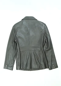 Women's Dark Brown Frenchi Leather Jacket Size Medium