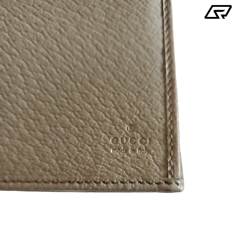 Womens Gucci Monogram Canvas & Leather Wallet Clutch