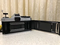 Pentax K1000 35mm SLR Film Camera Kit w/50mm Lens, Pentax Camera Cover, Vivitar 3500 Flash