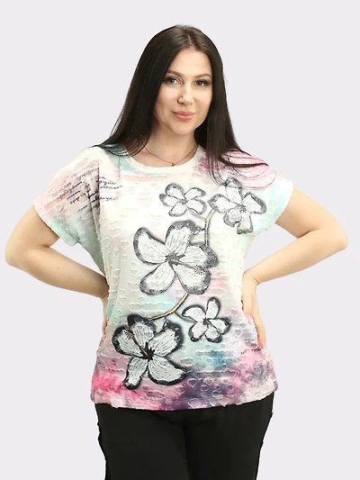 Floral Textured Top