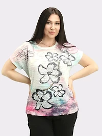 Floral Textured Top