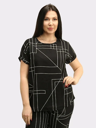 Geometric Print Top