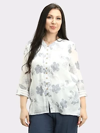 Tropical Print Top