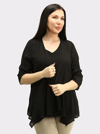Asymmetric Hem Cardigan