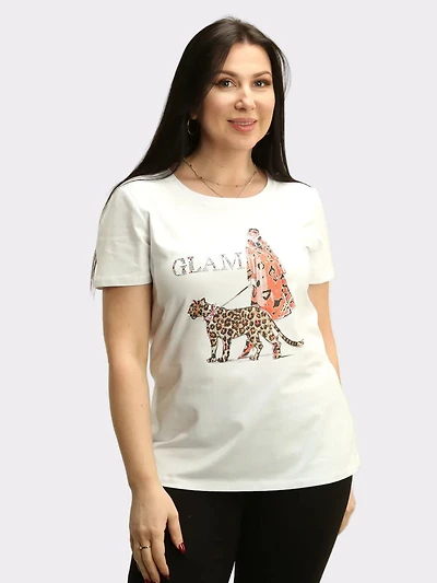 Cheetah & Lady Print Top