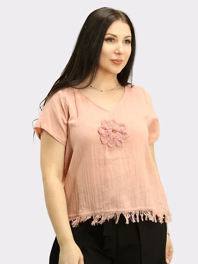 Floral V-neck Top