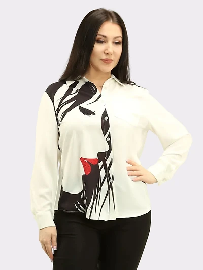 Face Print Blouse